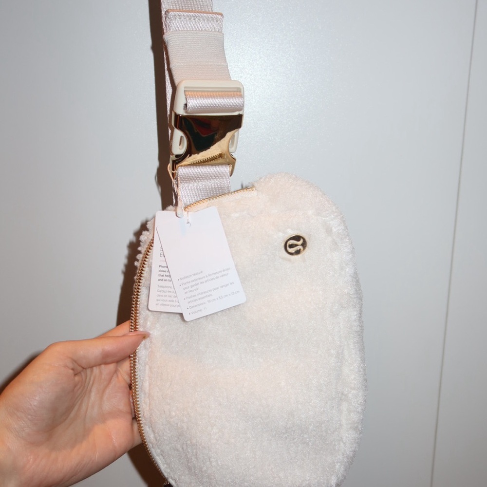 lululemon athletica Cream Fuzzy Crossbody Bag